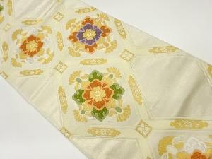 変わり蜀江に華紋模様織出し袋帯